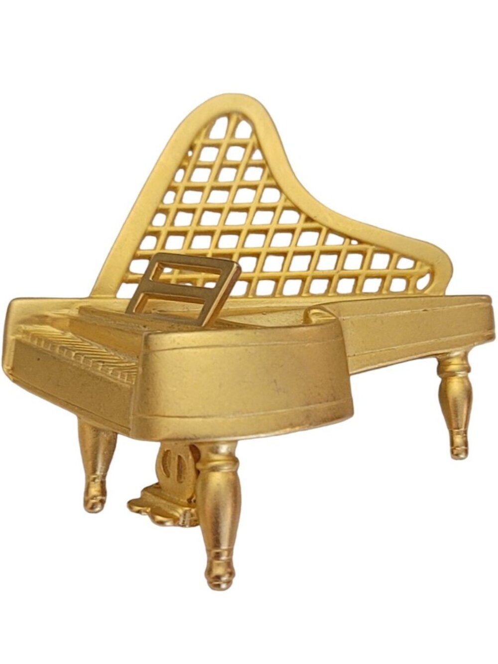 Gold Tone Grand Piano Figural Pin Brooch K216